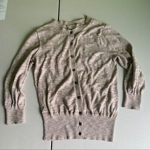 Loft Beige/Pink Button-up Cardigan sz Small